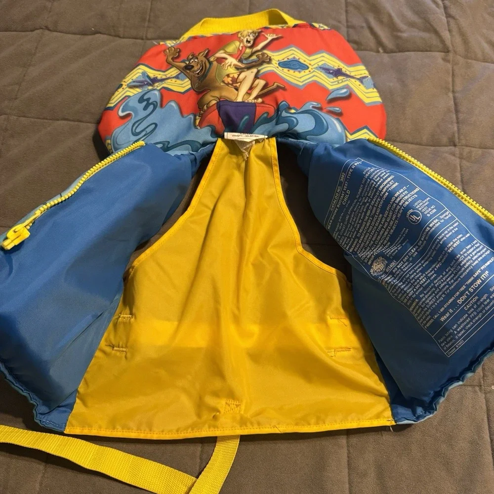 Vintage Scooby‎ Doo Life Vest Children's Life Jacket Hanna-Barbera 30-50 Lbs